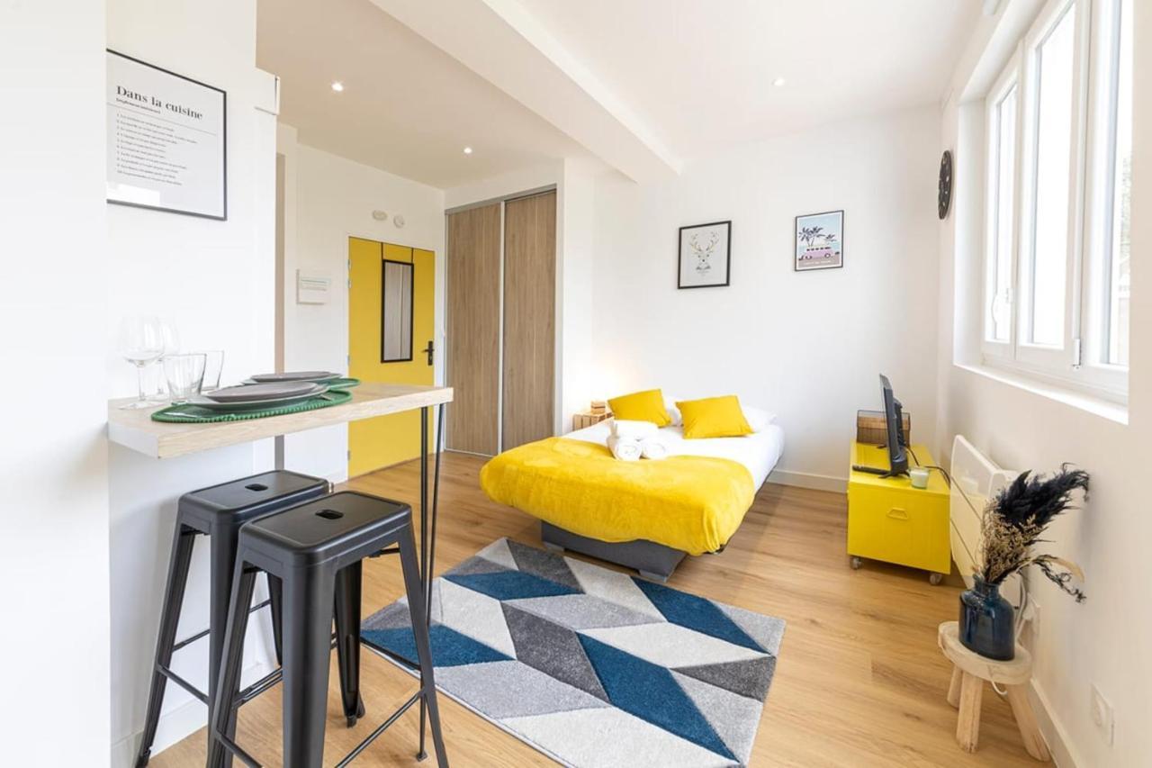 Apartament Le Yellow, Studio Renove, Tout Confort, Jardin Saint-Jacques-de-la-Lande Zewnętrze zdjęcie