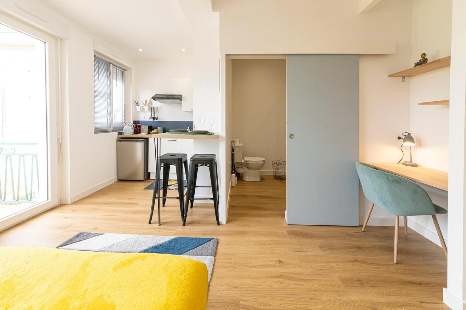 Apartament Le Yellow, Studio Renove, Tout Confort, Jardin Saint-Jacques-de-la-Lande Zewnętrze zdjęcie